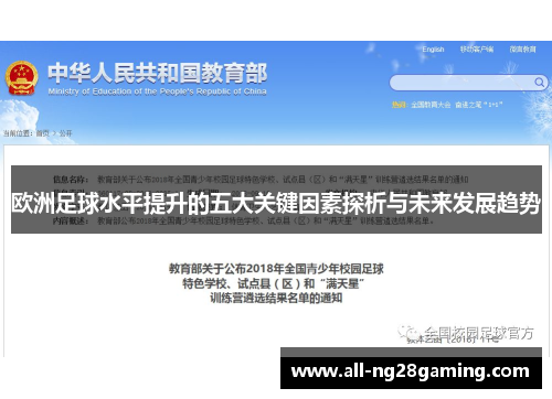 欧洲足球水平提升的五大关键因素探析与未来发展趋势