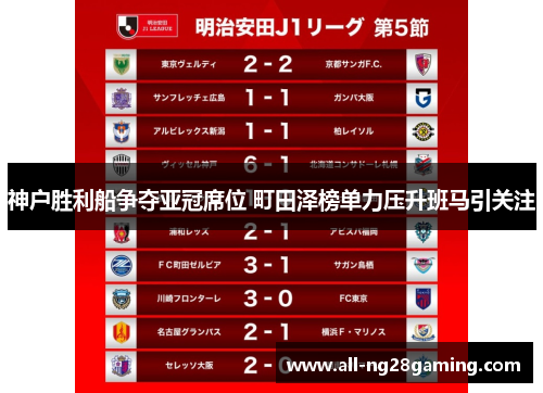 神户胜利船争夺亚冠席位 町田泽榜单力压升班马引关注